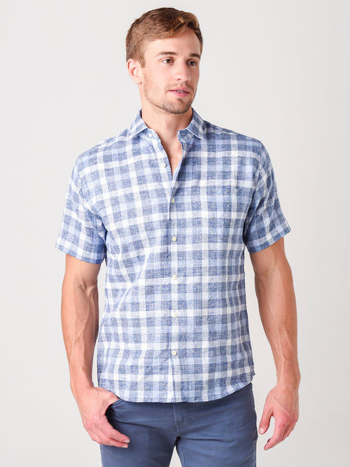 Peter Millar Crown Soft Men's Gingham Short-Sleeve Sport Shirt