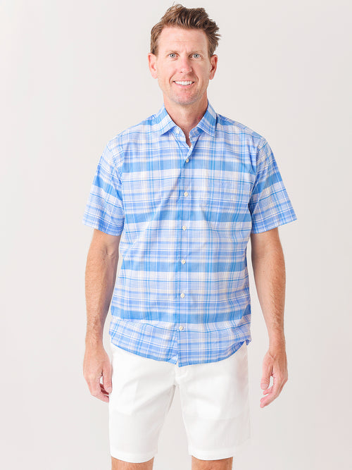 Peter Millar Crown Men's Poe Cotton-Blend Short-Sleeve Sport Shirt