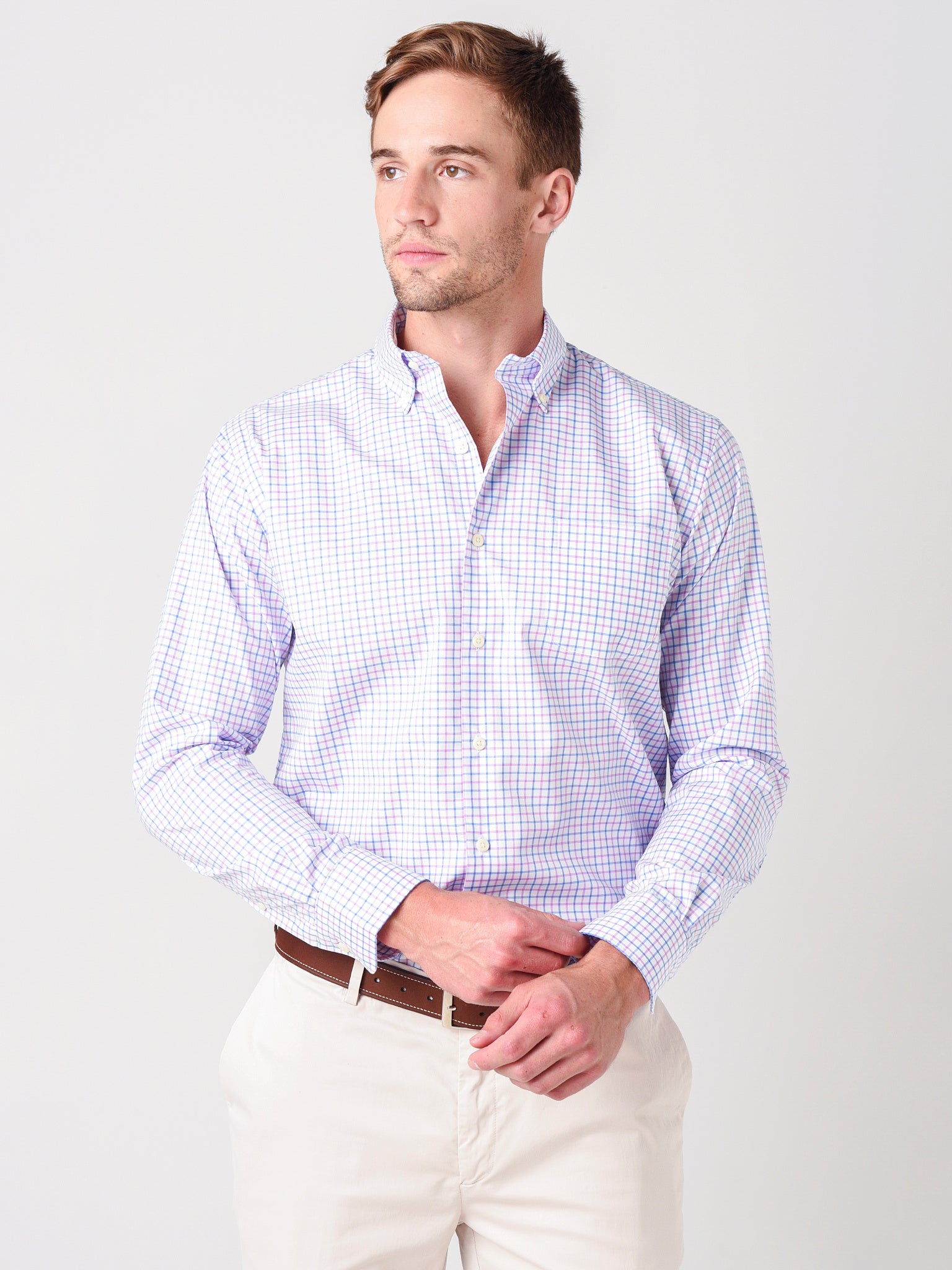 Peter Millar Crown Men's Ease Royce Sport Shirt - Saint Bernard