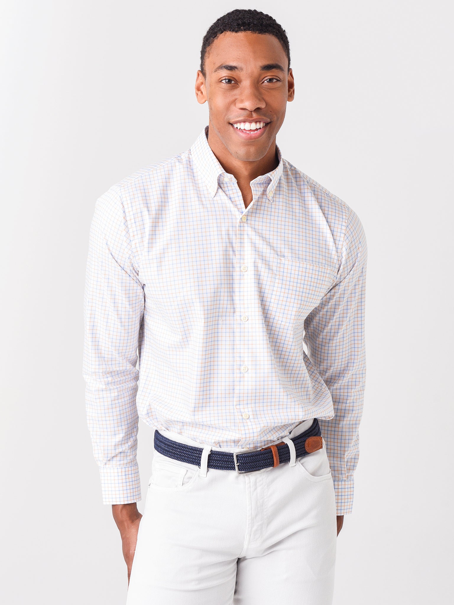 Peter Millar Crown Men's Ease Royce Sport Shirt - Saint Bernard