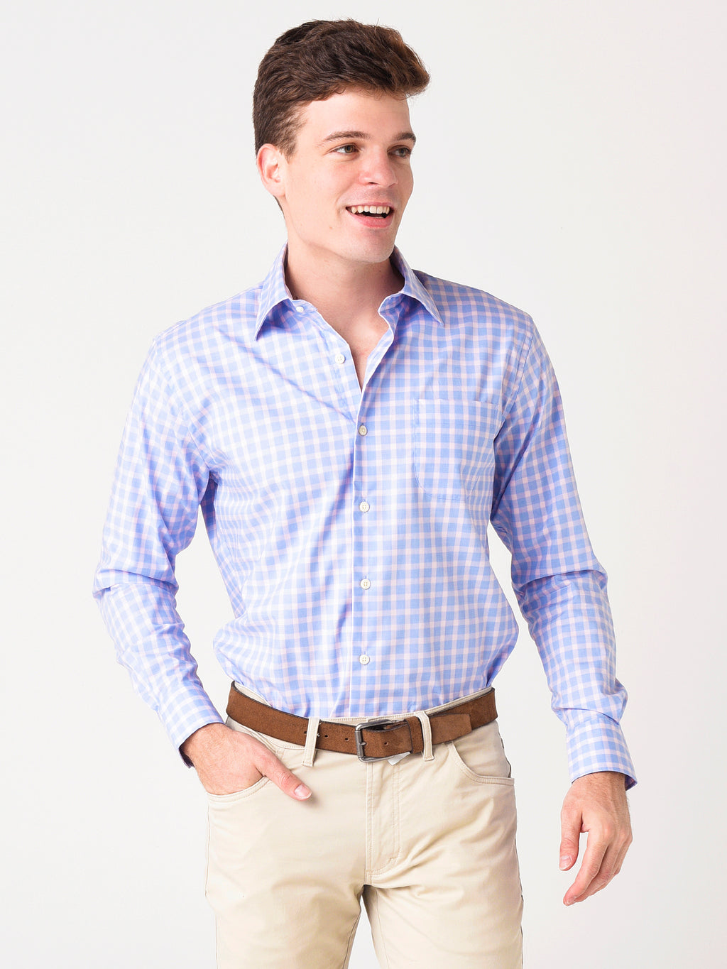 Peter Millar Crown Men's Ease Cooper Sport Shirt - Saint Bernard