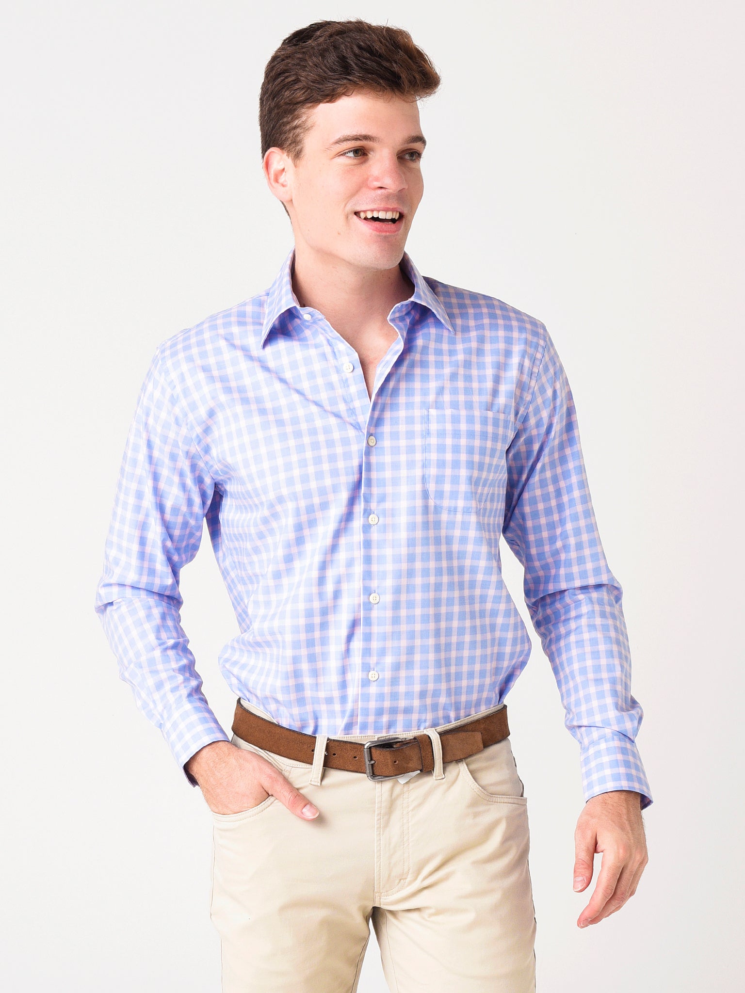 Peter Millar Crown Men's Ease Cooper Sport Shirt - Saint Bernard