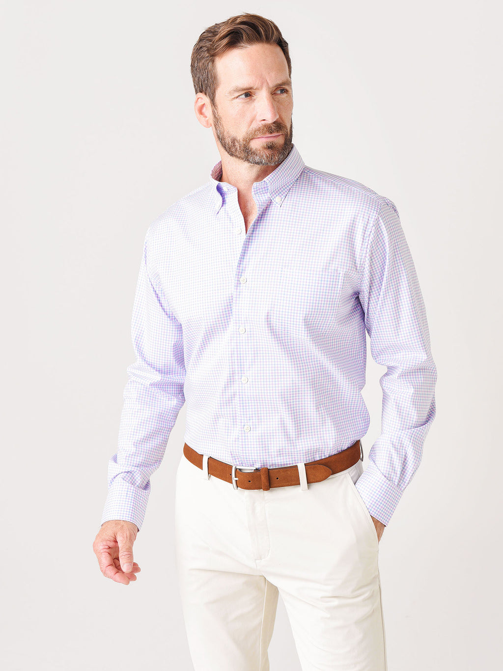 Peter Millar Crown Men's Crown Ease Platte Sport Shirt - Saint Bernard
