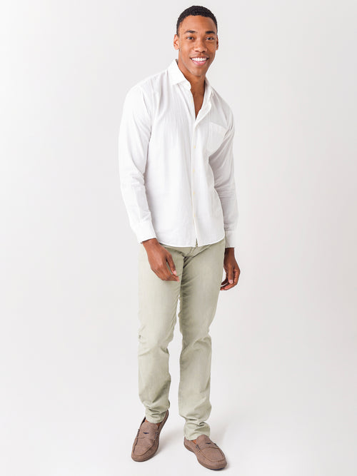 Peter Millar Seaside Men's Cannon Beach Slub Cotton Sport Shirt
