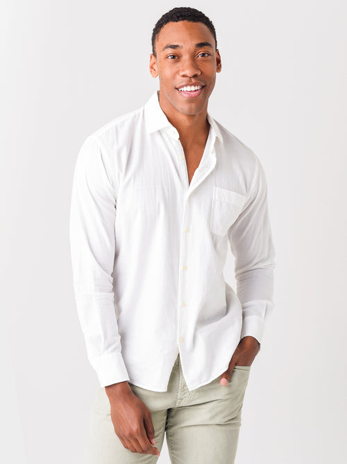 Peter Millar Seaside Men's Cannon Beach Slub Cotton Sport Shirt