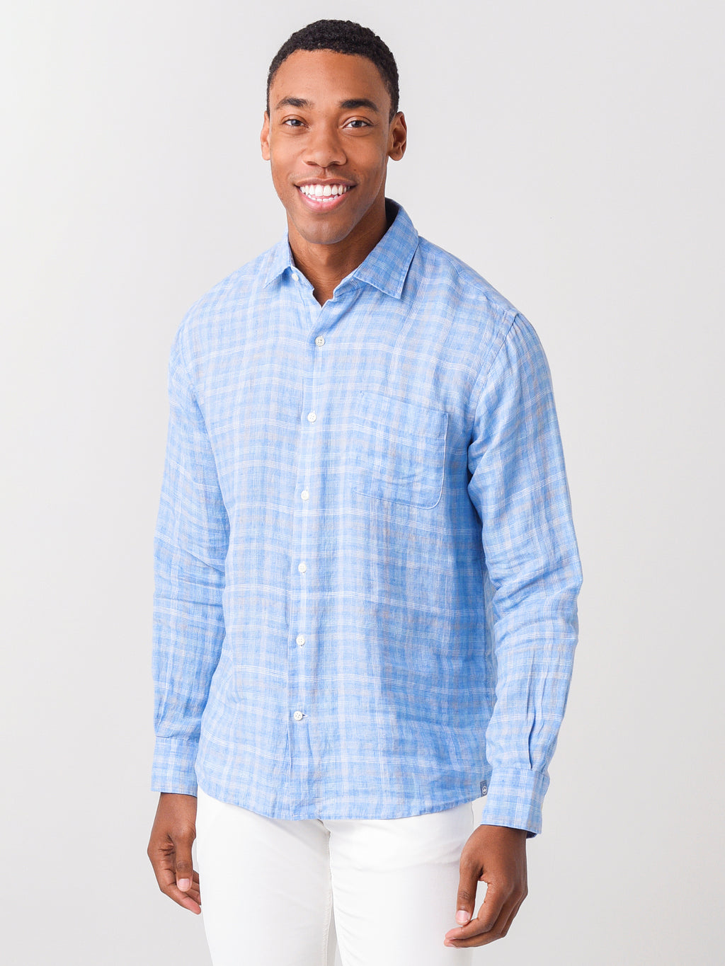 Peter Millar Seaside Men's Duxbury Beach Linen Sport Shirt - Saint Bernard