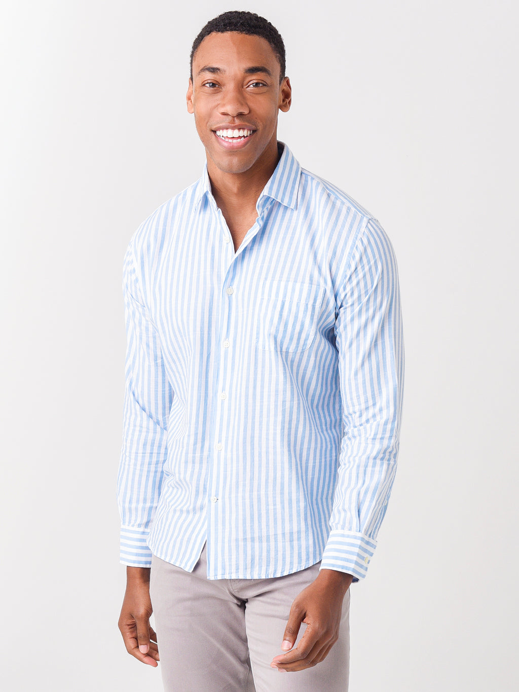 Peter Millar Seaside Men's Surfside Cotton Sport Shirt - Saint Bernard