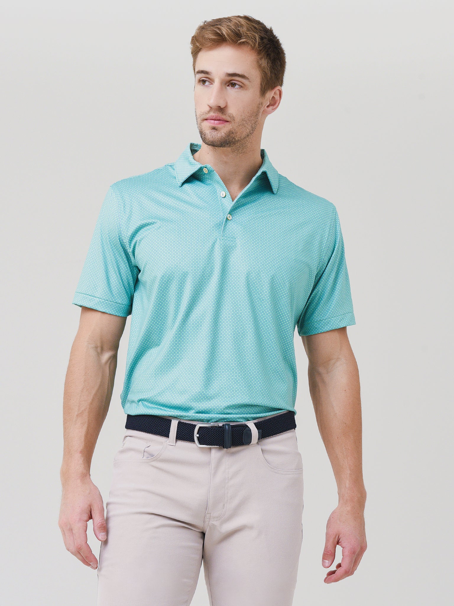 Peter Millar Crown Sport Men's Dolly Performance Jersey Polo - Saint Bernard