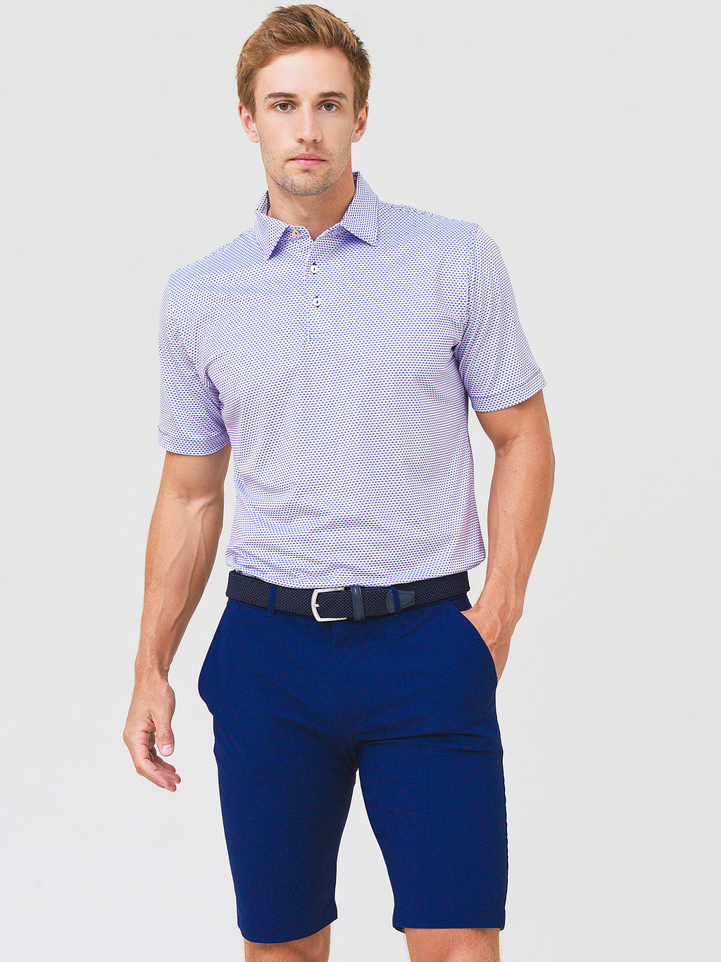 Peter Millar Crown Sport Men's Salton Performance Jersey Polo - Saint Bernard