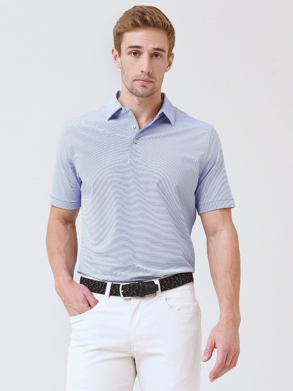Peter Millar Crown Sport Men's Jubilee Performance Jersey Polo - Saint Bernard