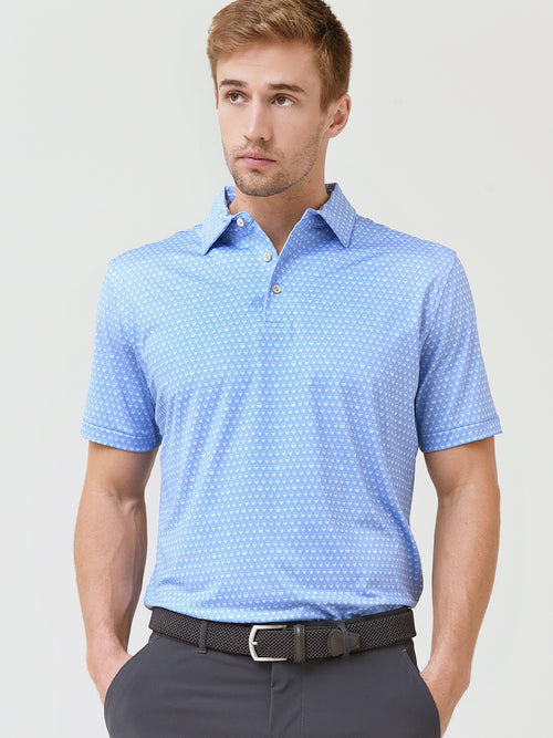 Peter Millar Crown Sport Men's Seeing Double Performance Jersey Polo