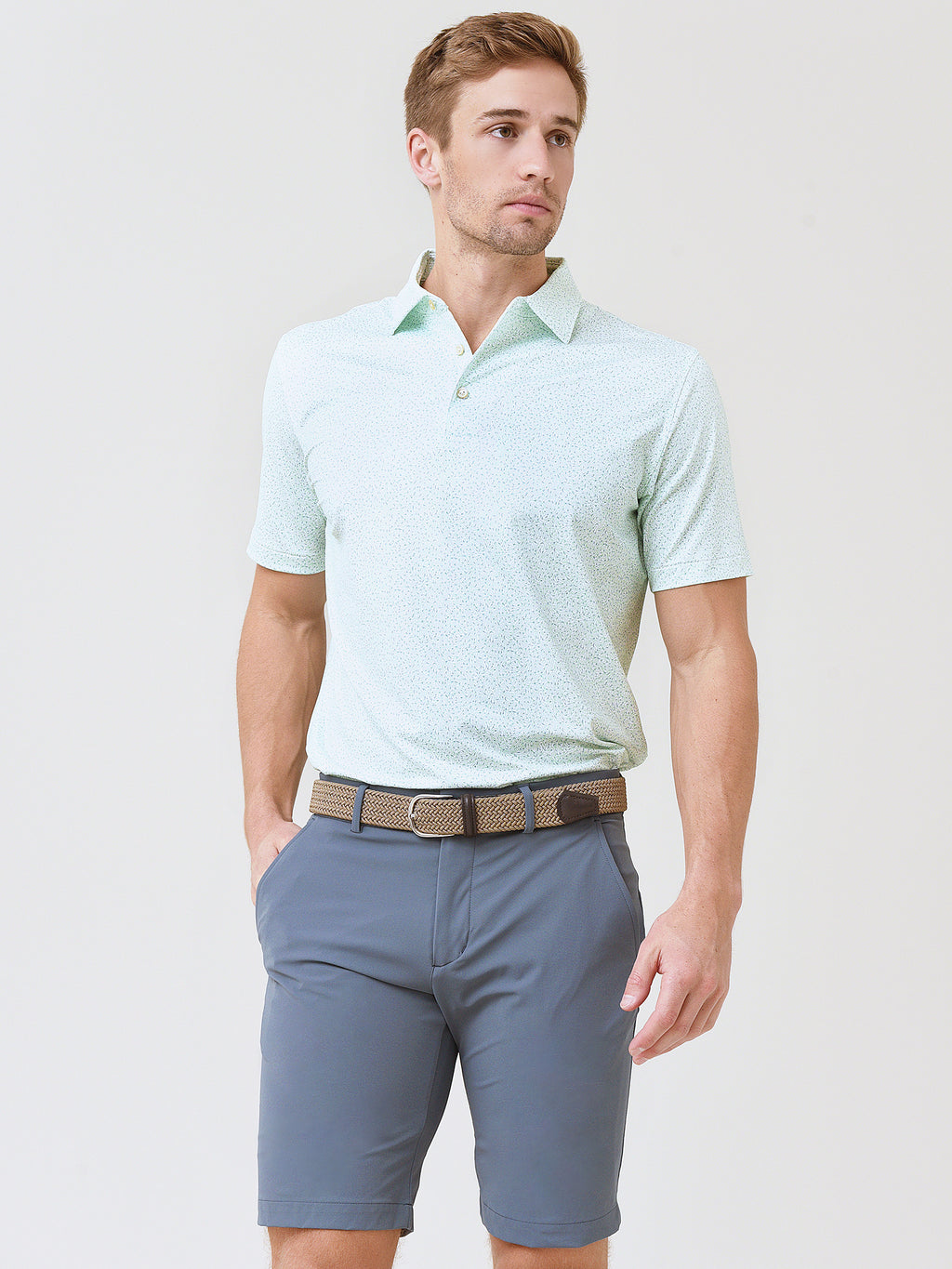 Peter Millar Crown Sport Men's Nautical Notions Performance Jersey Polo - Saint Bernard