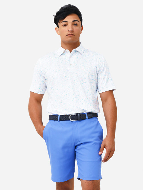 Peter Millar Crown Sport Men's Half & Half Performance Jersey Polo