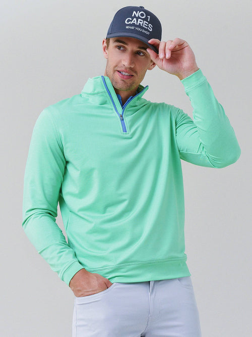 Peter Millar Crown Sport Men's Perth Performance Melange Quarter-Zip