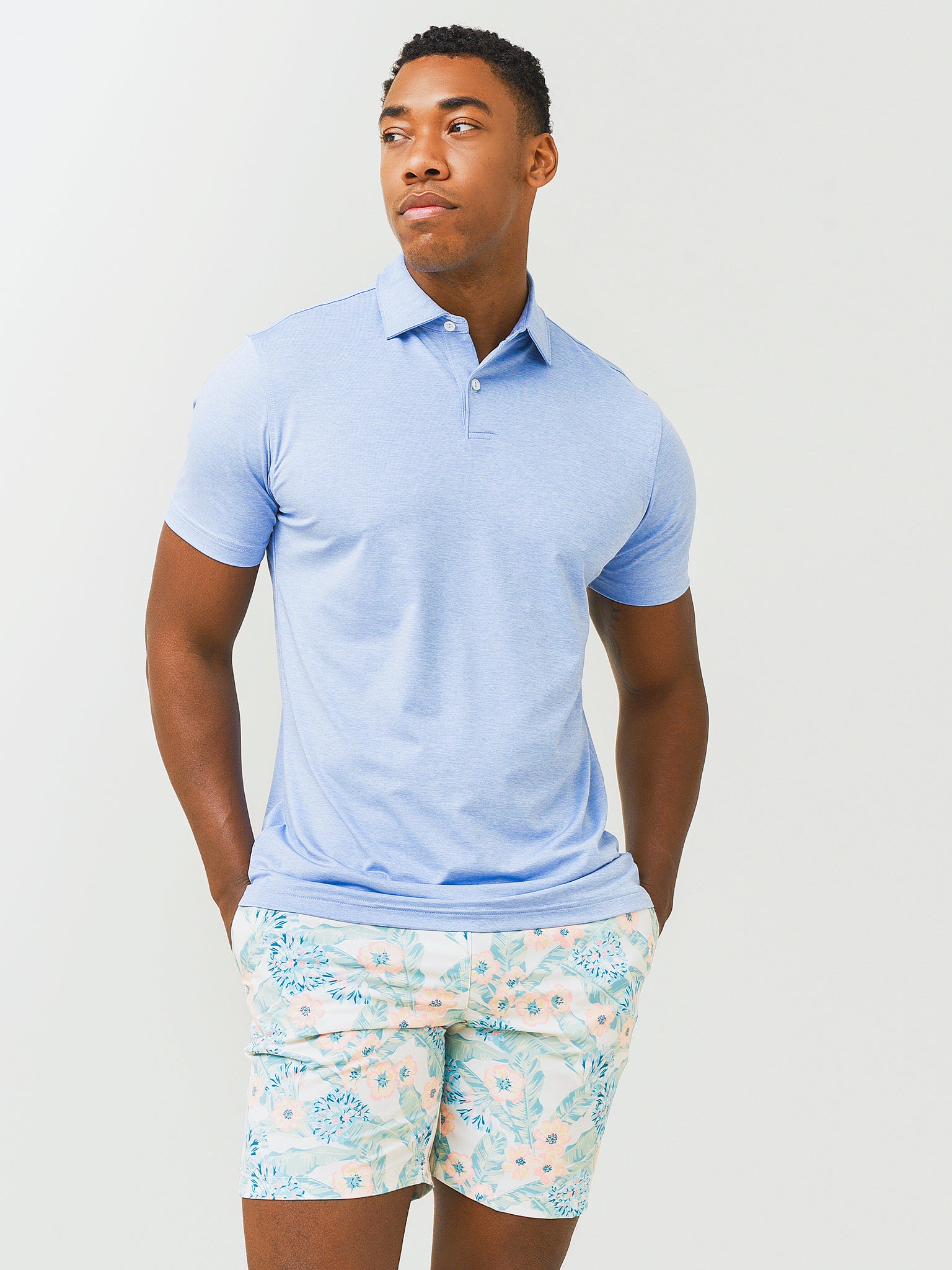 Peter Millar Crown Crafted Men's Solid Performance Jersey Polo - Saint Bernard