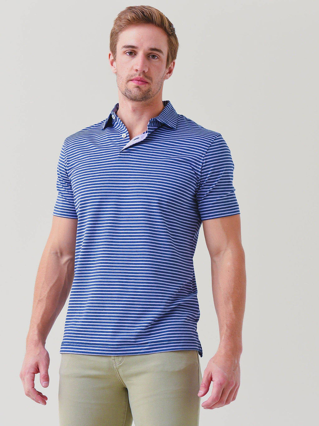 Peter Millar Crown Crafted Men's Miles Performance Jersey Polo - Saint Bernard