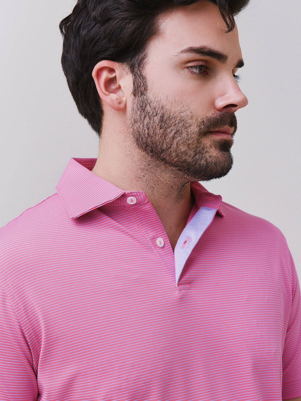 Peter Millar Crown Crafted Men's Indigo Performance Jersey Polo - Saint Bernard