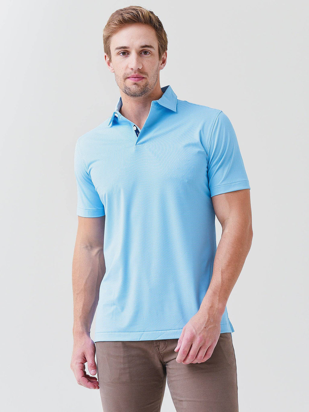 Peter Millar Crown Crafted Men's Quintet Performance Jersey Polo - Saint Bernard