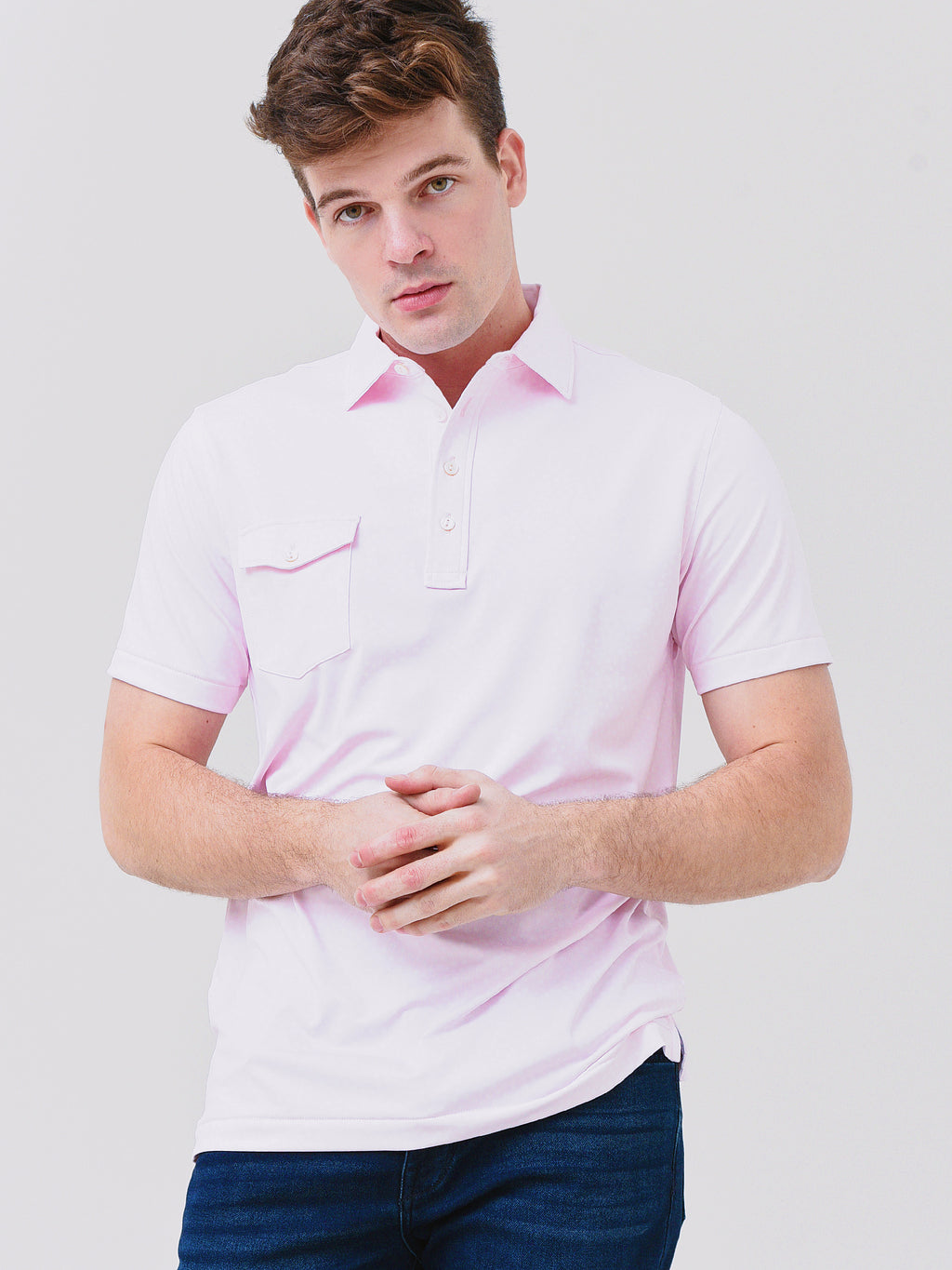 Peter Millar Crown Crafted Men's Tempo Performance Jersey Polo - Saint Bernard