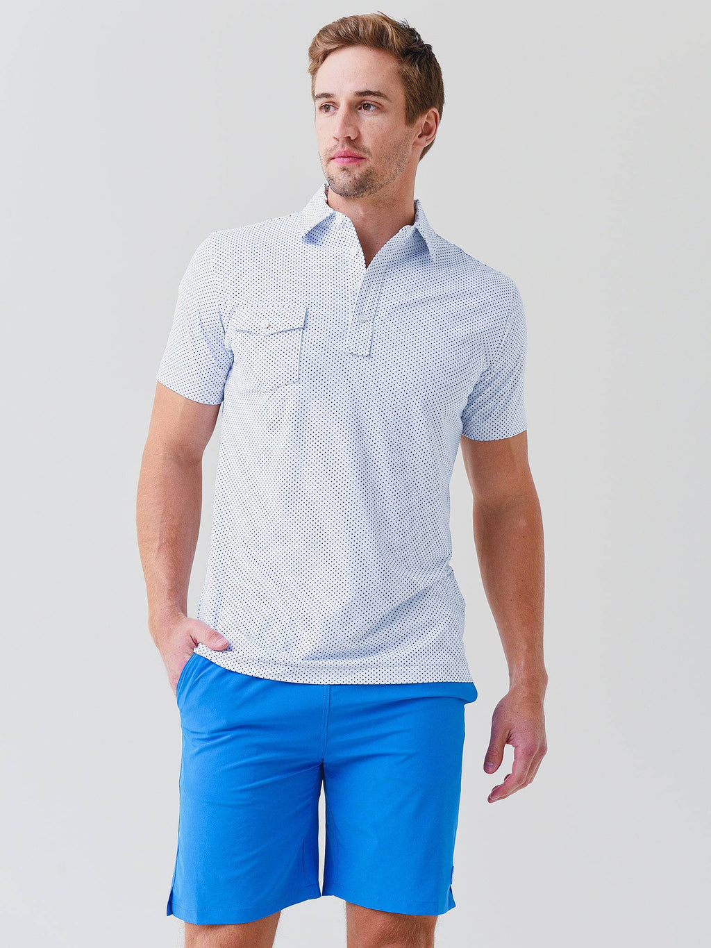 Peter Millar Crown Crafted Men's Starlight Performance Jersey Polo - Saint Bernard