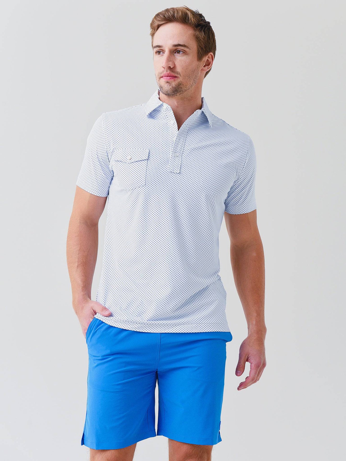 Peter Millar Crown Crafted Men's Starlight Performance Jersey Polo - Saint Bernard