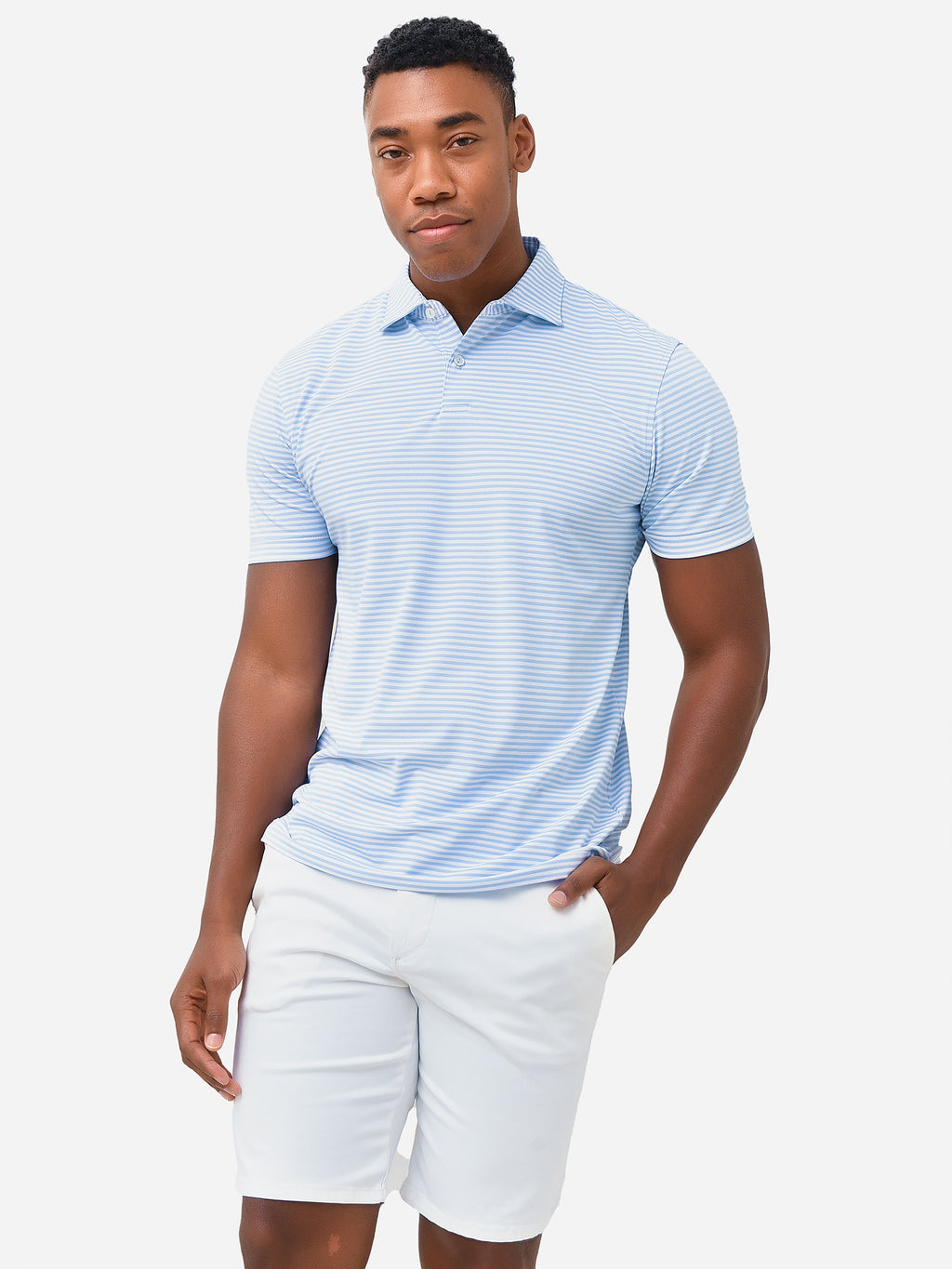 Peter Millar Crown Crafted Men's Mood Performance Mesh Polo - Saint Bernard