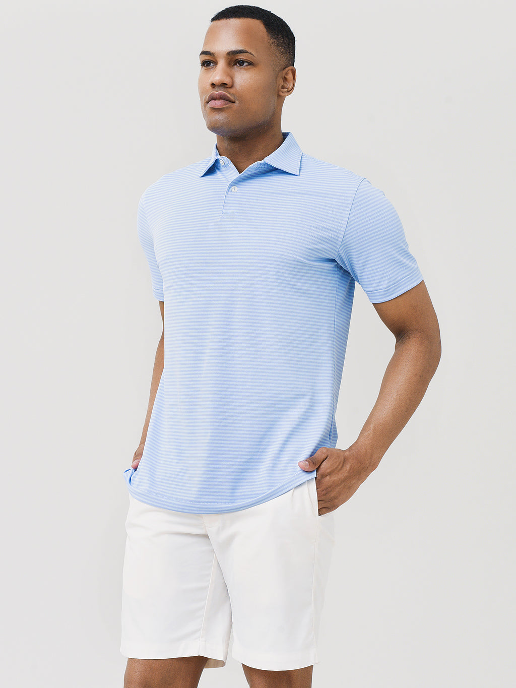 Peter Millar Crown Crafted Men's Mood Performance Mesh Polo - Saint Bernard