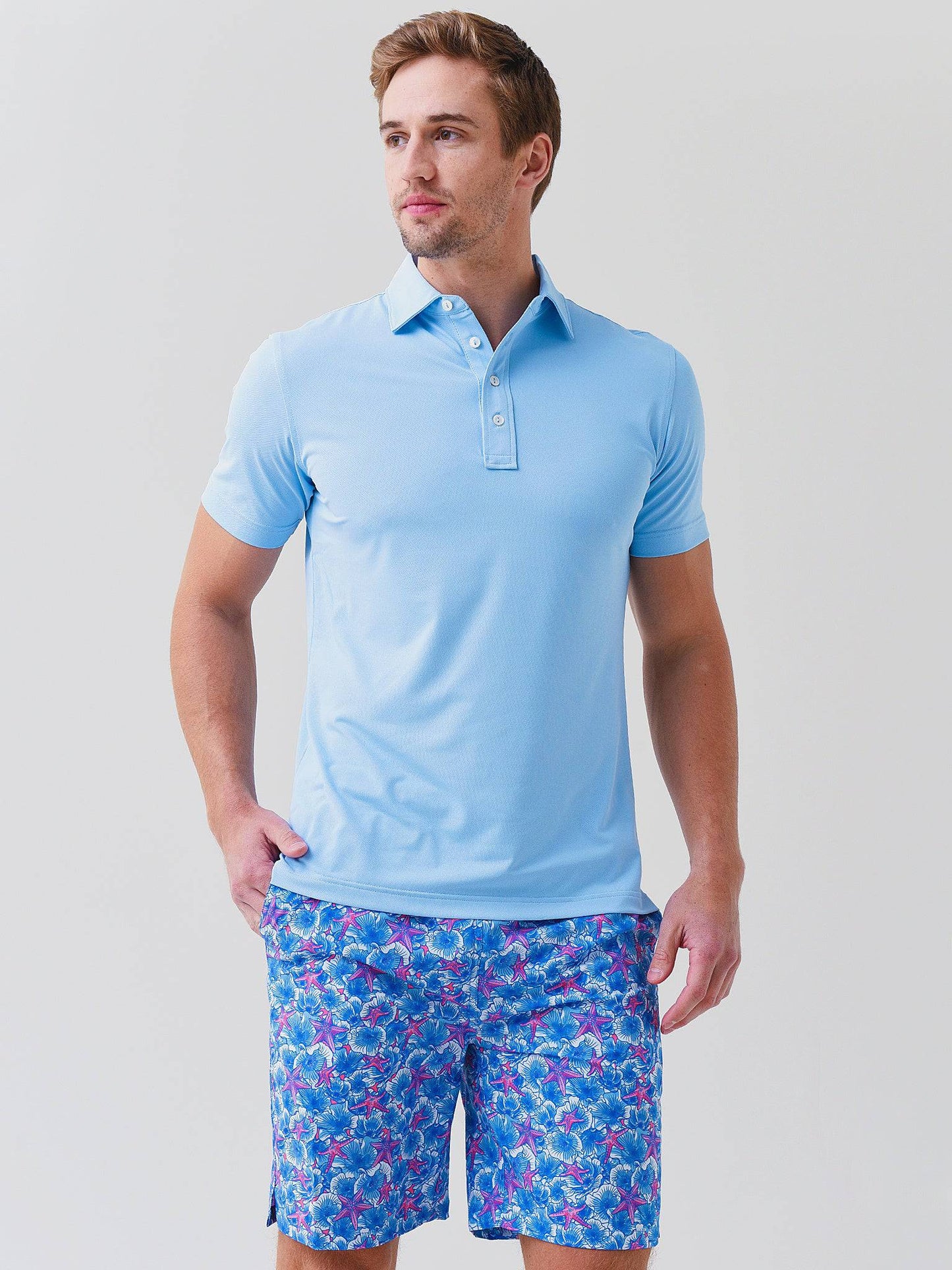 Peter Millar Crown Crafted Men's Soul Performance Mesh Polo - Saint Bernard