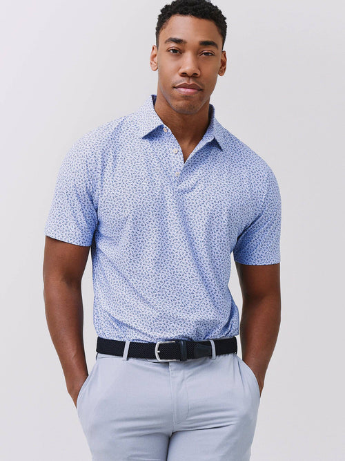 Peter Millar Crown Sport Men's Mad Marlins Performance Mesh Polo