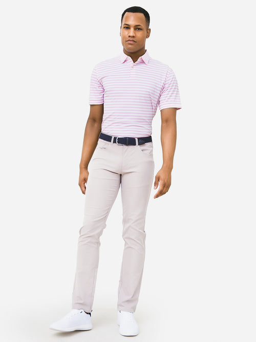 Peter Millar Crown Sport Men's Featherweight Melange Stripe Polo