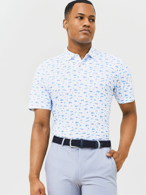 Peter Millar Crown Sport Men's Featherweight Going Coastal Polo