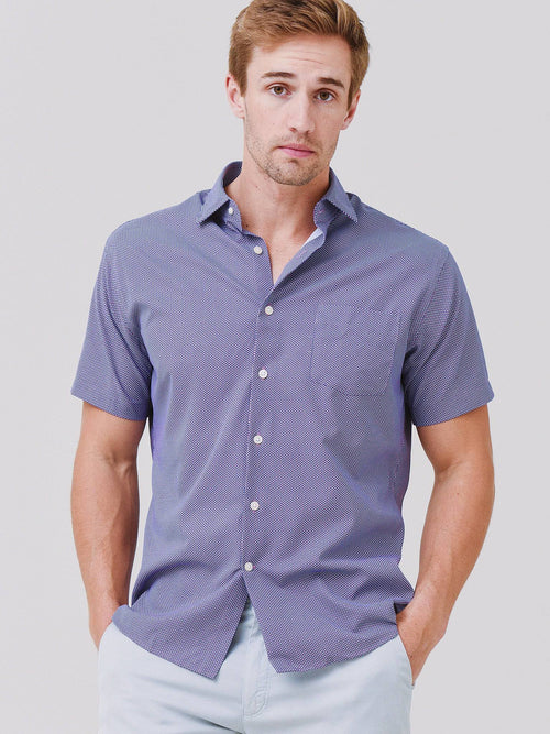 Peter Millar Crown Sport Men's Ellis Performance Poplin Sport Shirt