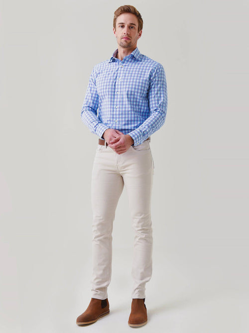 Peter Millar Crown Crafted Men's Ornette Performance Poplin Sport Shirt