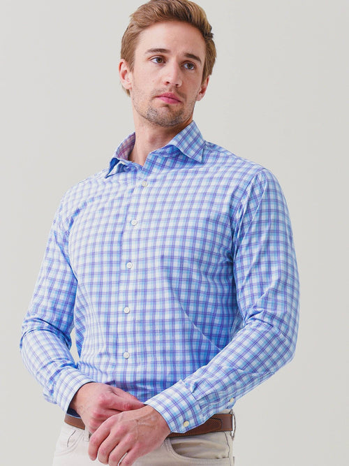 Peter Millar Crown Crafted Men's Ornette Performance Poplin Sport Shirt