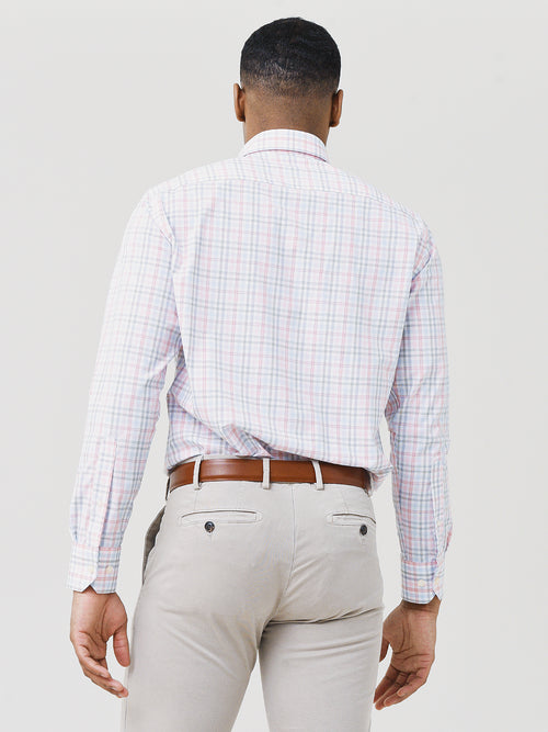 Peter Millar Crown Crafted Men's Wayne Performance Poplin Sport Shirt