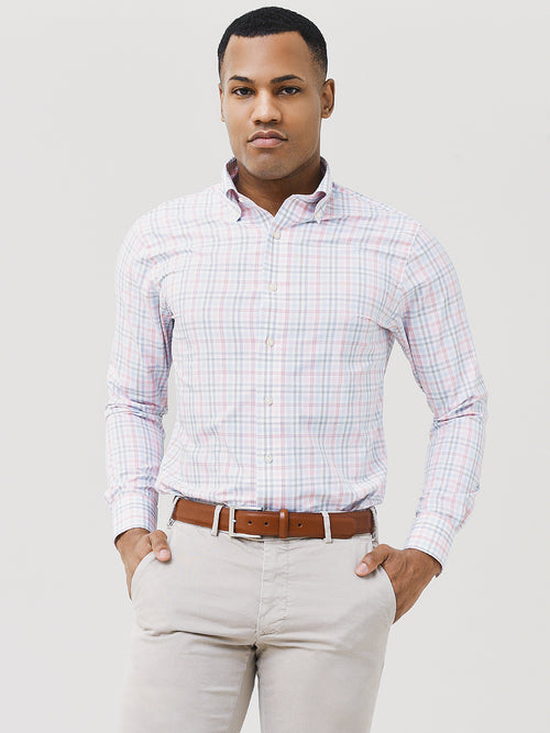 Peter Millar Crown Crafted Men's Wayne Performance Poplin Sport Shirt
