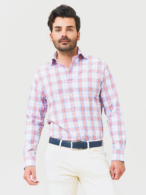 Peter Millar Crown Crafted Men's Oscar Performance Poplin Sport Shirt