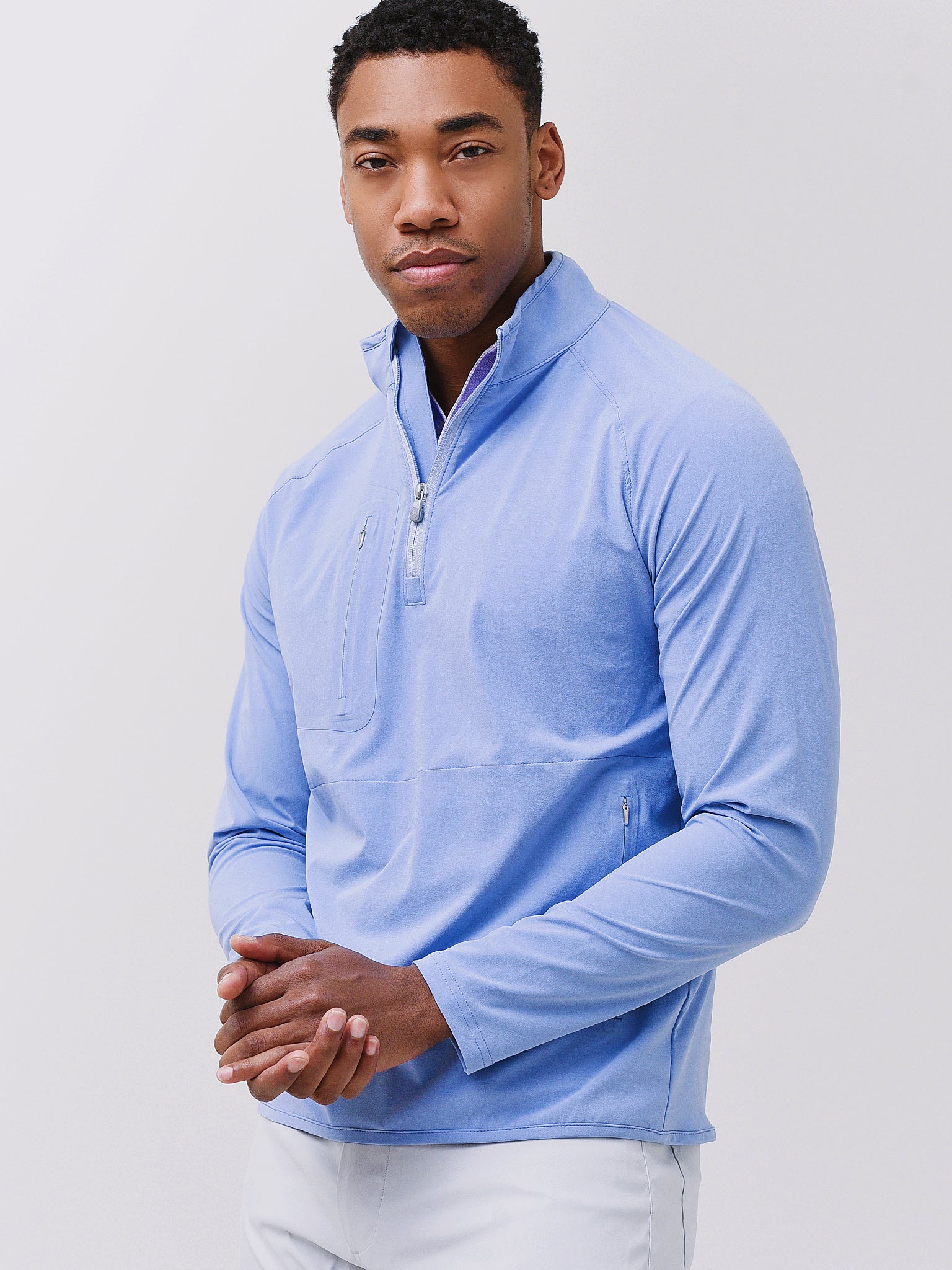 Peter Millar Crown Crafted Men's Flex Adapt Half-Zip Pullover - Saint Bernard