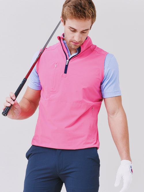 Peter Millar Crown Crafted Men's Flex Adapt Half-Zip Pullover Vest