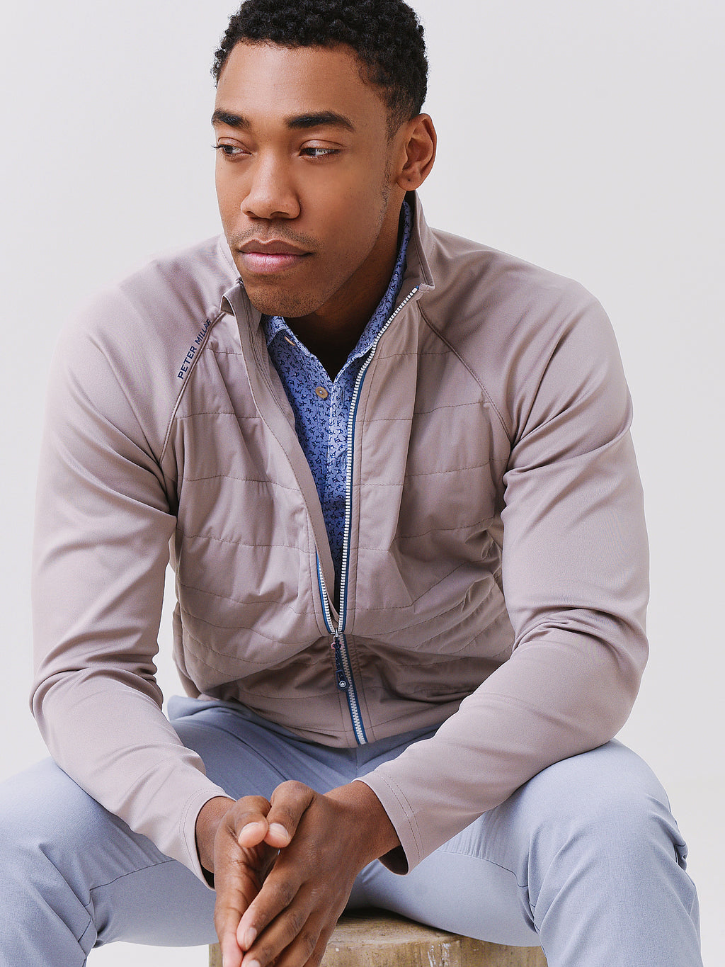 Peter Millar Crown Sport Men's Hyperlight Merge Hybrid Jacket - Saint Bernard
