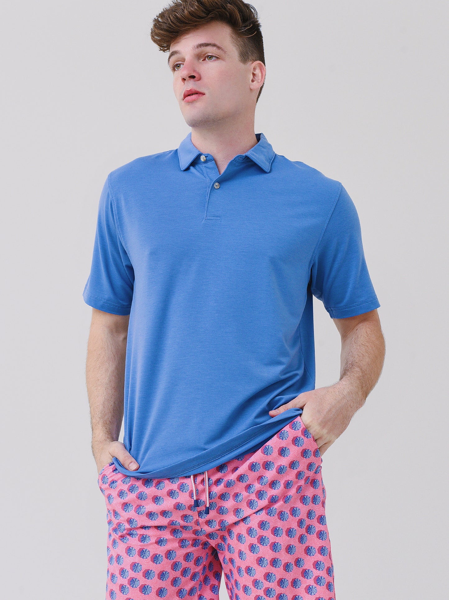 Peter Millar Seaside Men's Drirelease® Natural Touch Polo - Saint Bernard