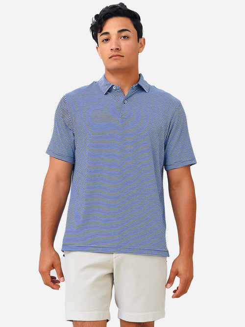 Peter Millar Seaside Men's Drirelease® Natural Touch Gaffer's Stripe Polo