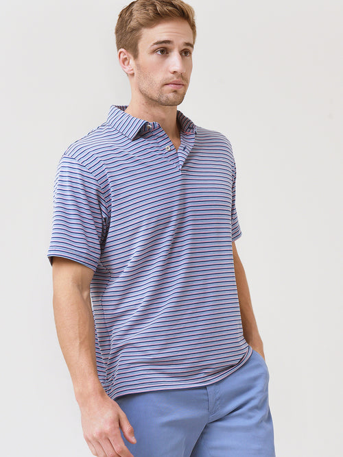 Peter Millar Seaside Men's Drirelease® Natural Touch Surf Stripe Polo