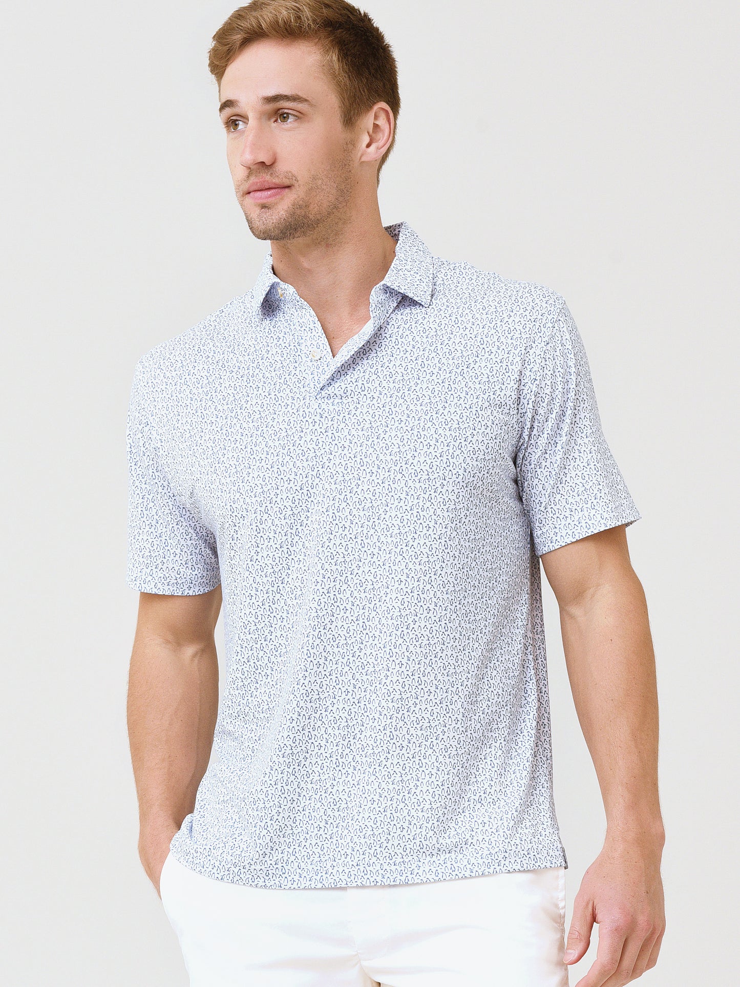 Peter Millar Seaside Men's Drirelease® Natural Touch Penguins Polo - Saint Bernard