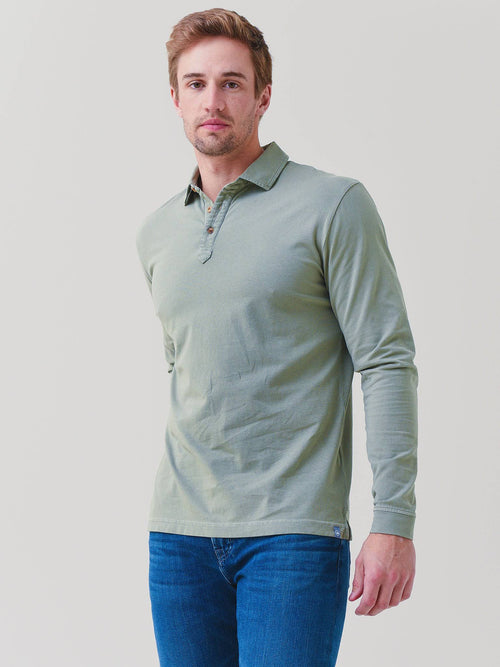 Peter Millar Crown Men's Lava Wash Long Sleeve Polo