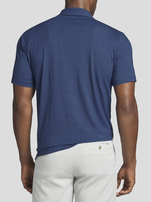 Peter Millar Crown Men's Crest Tidal Print Short Sleeve Polo