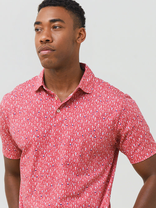 Peter Millar Seaside Men's Regatta Reflection Aqua Cotton Polo