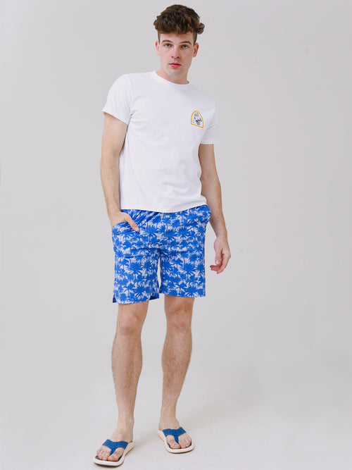 Peter Millar Seaside Men's Clouds And Palms Swim Trunk