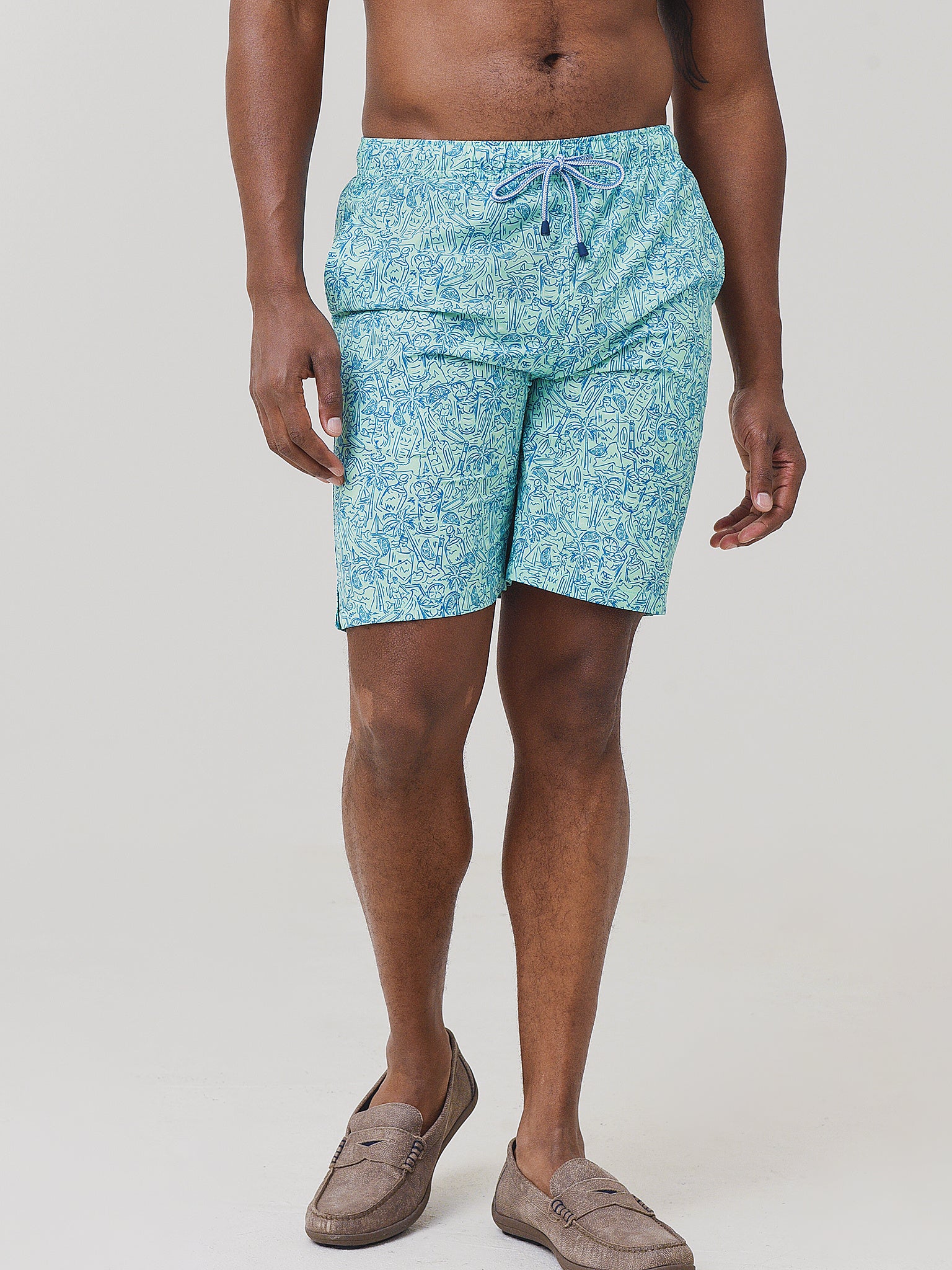 Peter Millar Seaside Men's Long Island Ice Tea Swim Trunk - Saint Bernard