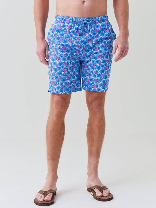 Peter Millar Seaside Men's Baja Flowers Swim Trunk